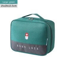 (Big Green) Nouvelle trousse de premiers soins familiale portable, sac de rangement de médicaments de camping