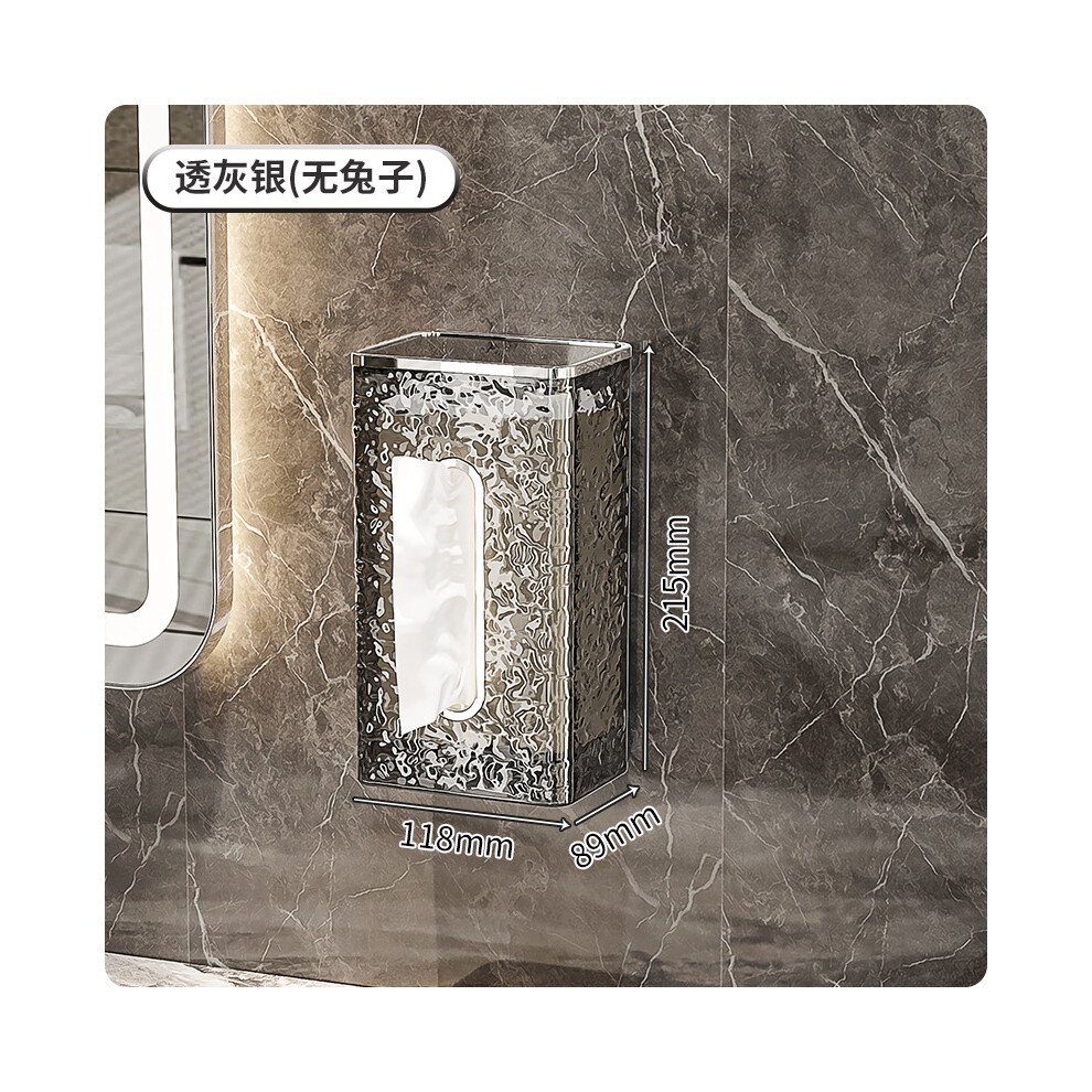 (A-gris argent) Boîte de rangement de mouchoirs en papier de style japonais, fixation murale, cuisine, toilettes,