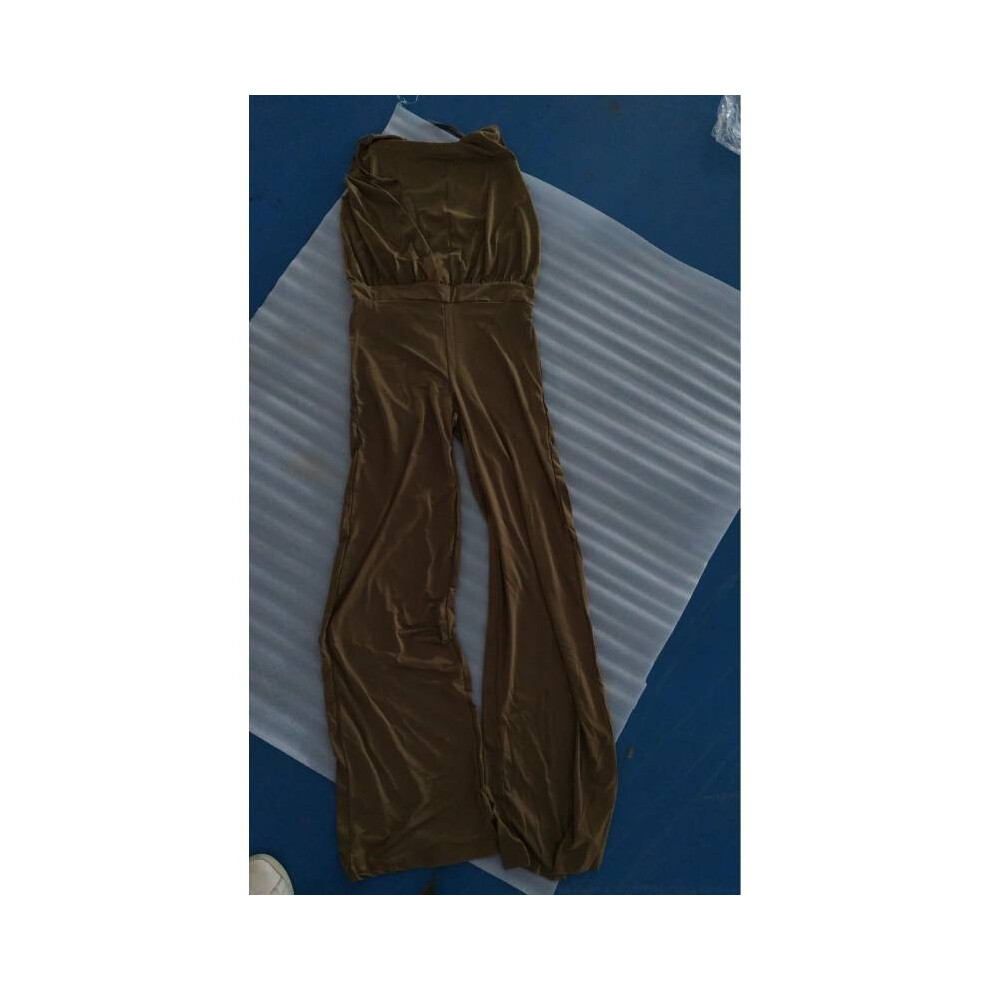 (L) Leg Wide Women Jumpsuit Splicing Elements Recycled Material Trendy Cellulose-image-OPC-PH9CJMW-NEW