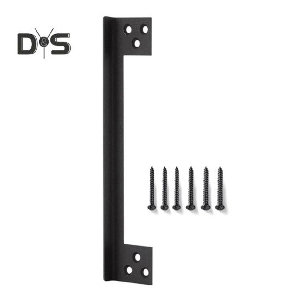 (black, 11Inch) Door Latch Shield Plate Rustproof Corrosion Resistant Simple Installation Universal Security Protector Door Latch Guard Plate