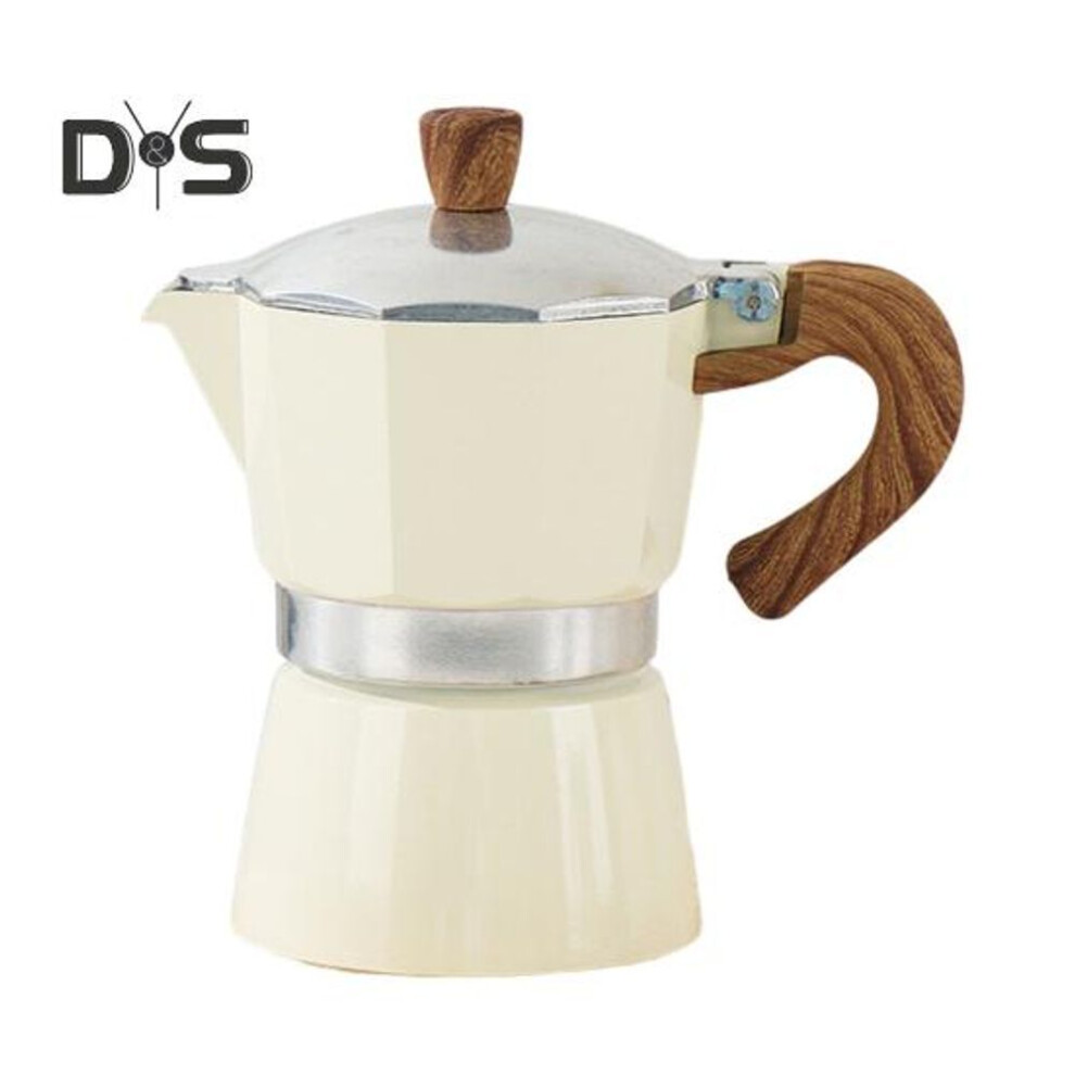 (white, 150ML) Moka Pot Espresso Maker 150ml Lightweight Stovetop Coffee Maker Easy to Use Italian Coffee Brewer for Rich Espresso Latte Cappuccino