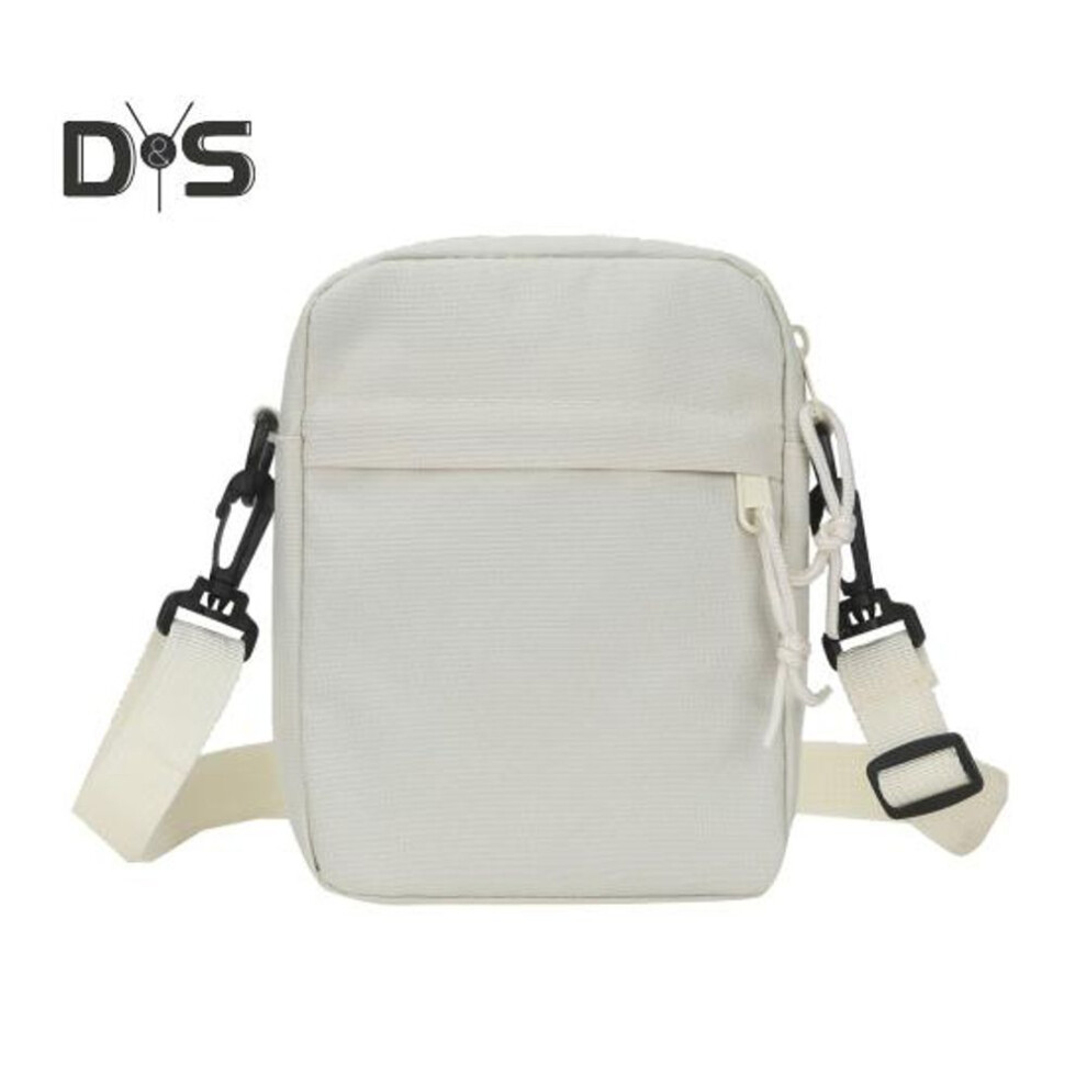 (white) Unisex Crossbody Bag Oxford Cloth Shoulder Bag Solid Color Phone Bag Crossbody Purse for Everyday Outings Street Shopping