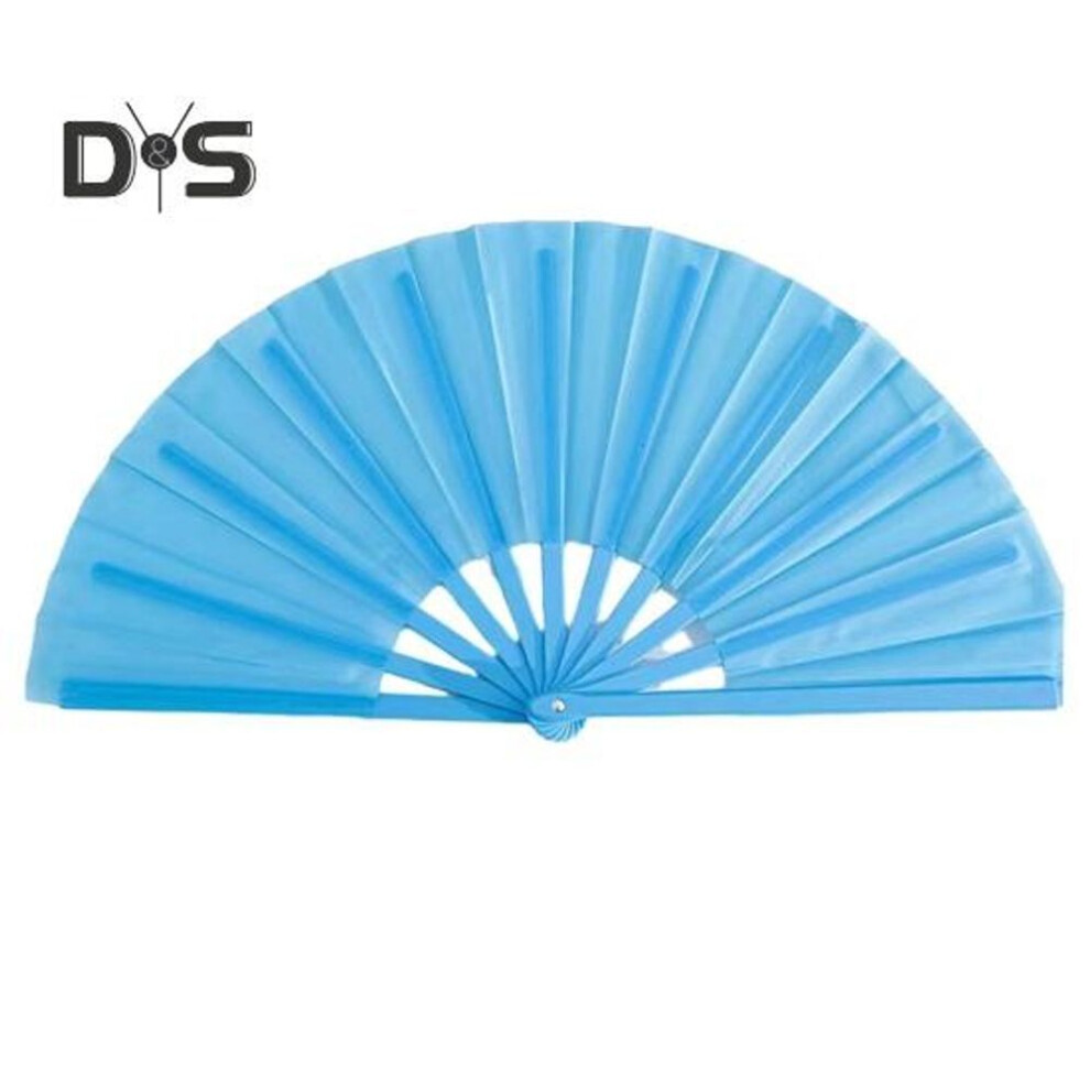 (sky blue) Folding Hand Fan for Women Foldable Chinese Tai Chi Fan Vintage Clap Fan for Festival Dancing Cosplay Wedding Party