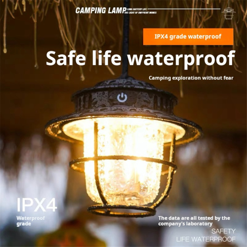 Lampe de camping LED rétro suspendue à intensité variable 1