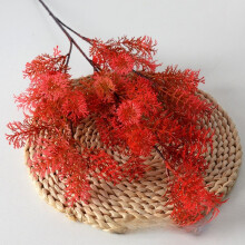 (Red) False Asparagus Retrofractus Artificial Bonsai For Home Outdoor Decor And