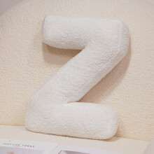 (White Z) Letters English 26 Plush Toy Cartoon Cushion Stuffed Doll Decoration Bedroom