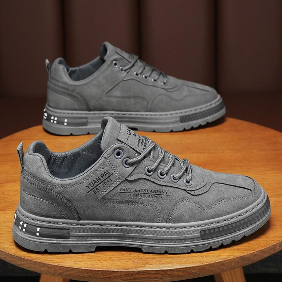(gray, 43) Sneakers Men's Shoes Fashion Luxury Leather Loafers Outdoor Platform Hiking Boots For Men Casual Work Shoes  Para Hombres