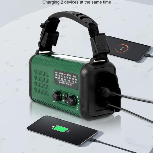 20000mAh Solar Hand Crank Noodradio, NOAA/AM/FM 1