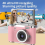 4K CCD 8X Digital Zoom Camera 180 Flip Screen Selfile Camera Pink 3
