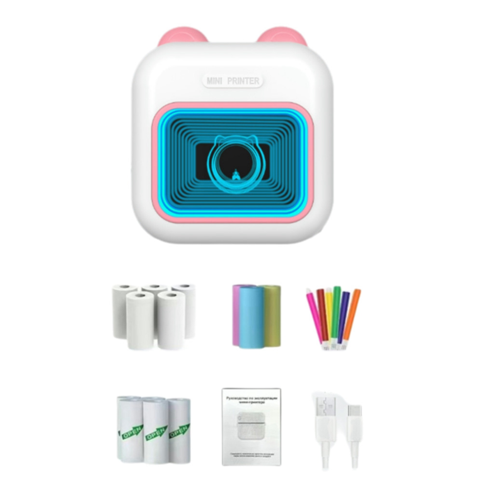 Mini imprimante d'autocollants RVB Bluetooth Pocket sans encre A