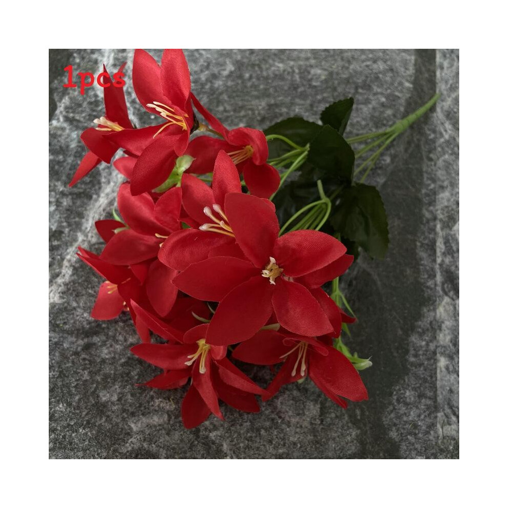 (Red) Multicolor Realistic Lilies 18 Stems Faux Botanicals For Restaurant Decor Floral-image-OPC-PH9DBQ5-NEW