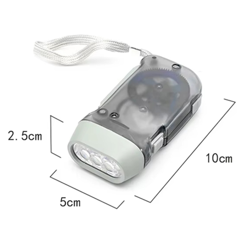 Portable LED Flashlight,Dynamo Hand Crank Power B 1