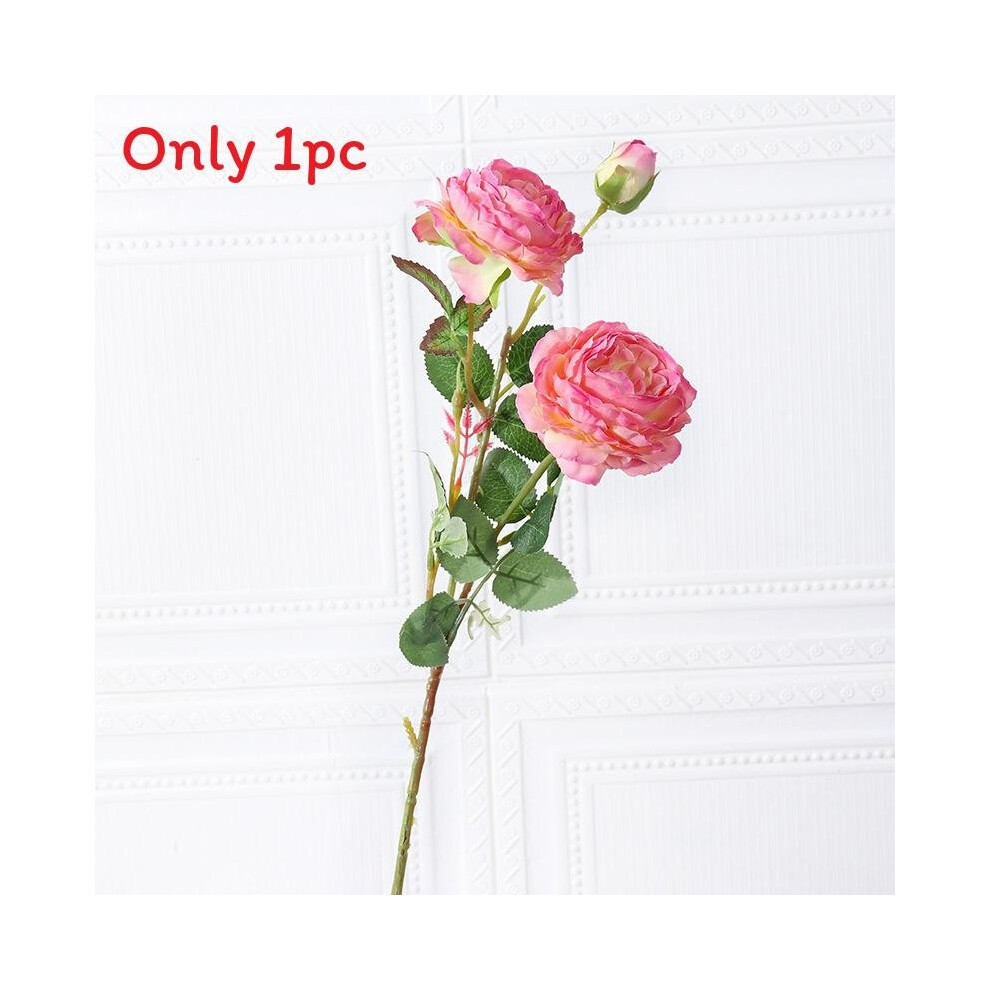 (Rose Pink) Artificial European Style Peony Rose Silk Flower Props For Wedding-image-OPC-PH9DNJM-NEW