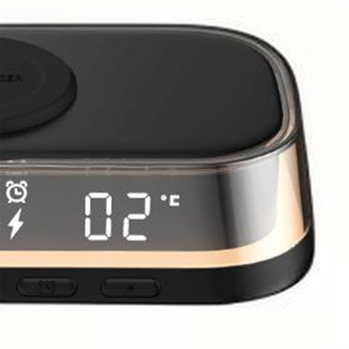 3-in-1 Clock Alarm Thermometer Wireless Charger Touch Night Light 1