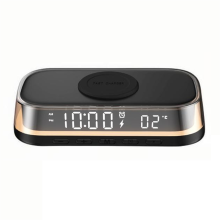 3-in-1 Clock Alarm Thermometer Wireless Charger Touch Night Light