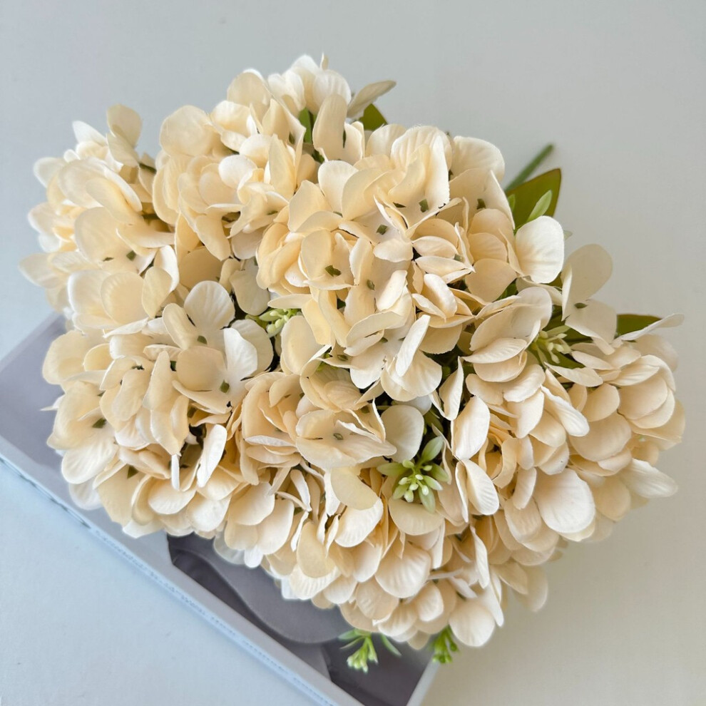 (Champagne) Hydrangea Silk Artistic Flower Display For Wedding Photography Decoration Home-image-OPC-PH9DPRH-NEW