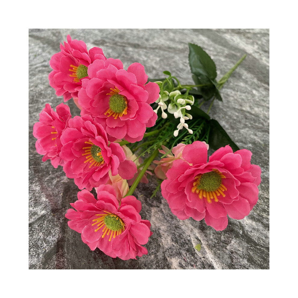 (Rose Red) Silk Daisy Elegant Artificial Flower For Living Room Table Styling Centerpiece-image-OPC-PH9DPXB-NEW