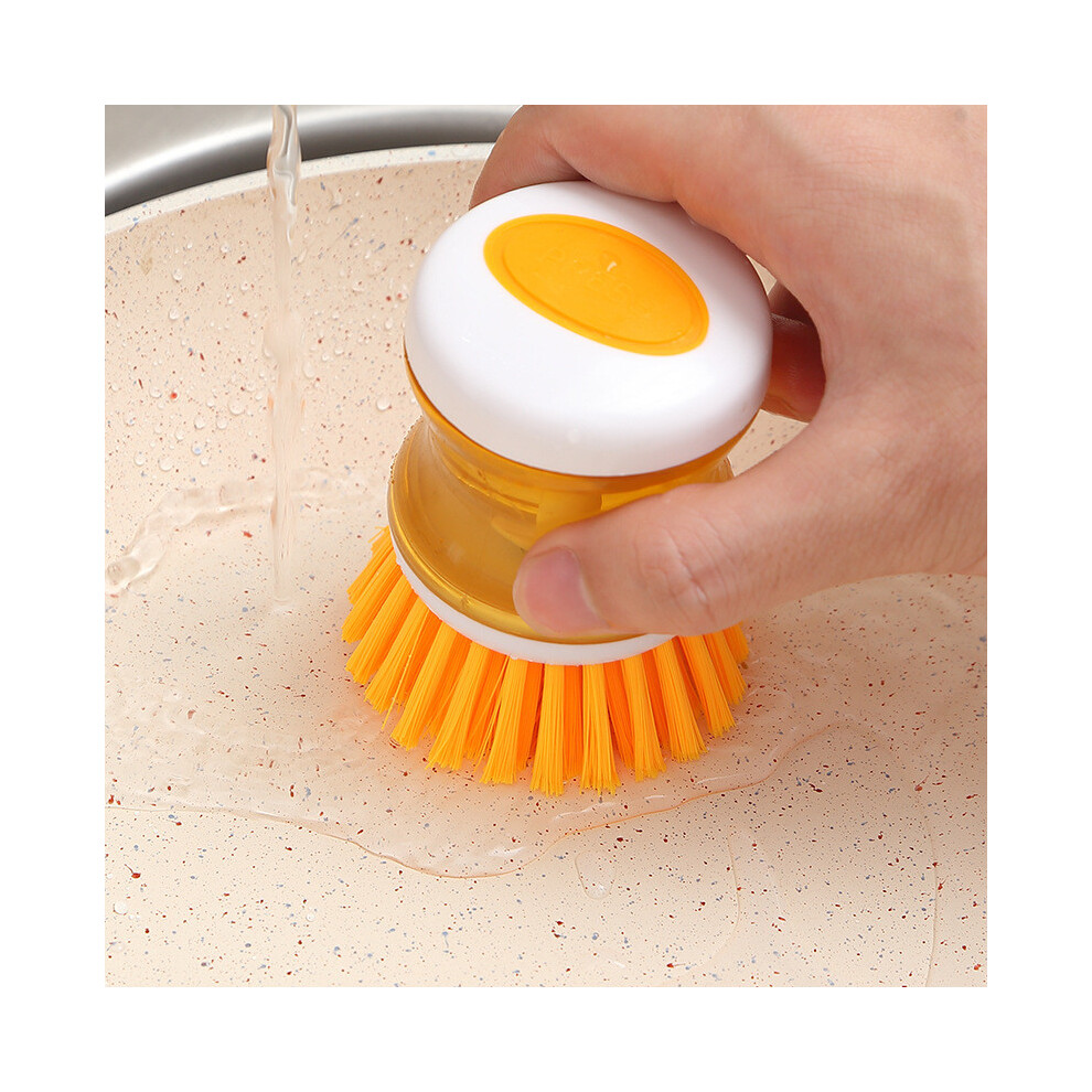 Brush Cleaning Kitchen With Liquid Dispenser For Pots Pans Utensils And