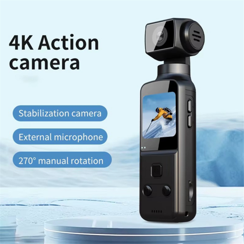 4K Body Camera with External Microphone, Pocket Digital Wifi Camera 1
