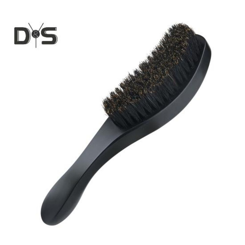 (black) Wave Brush Men Styling Wooden Beard Brush Bristle Hair Brush Beard Styling Accessory For Home Salon Travel