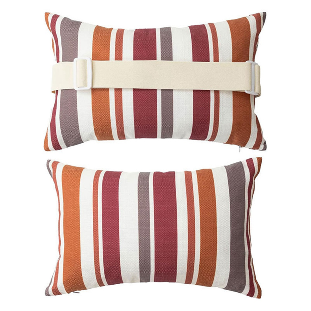 Lot de 2 coussins de tête pour chaise longue avec bande élastique réglable A