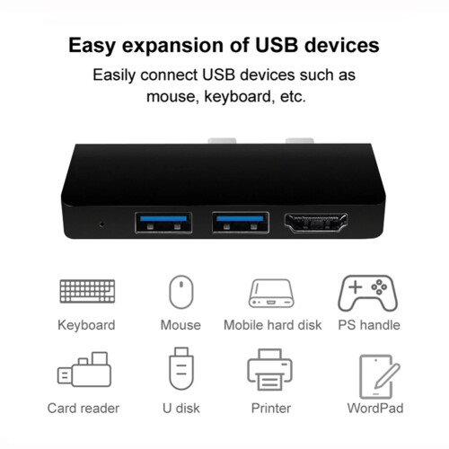 Type-C Dock Splitter Laptop PD Oplader Type-C USB Hub Adapter 1