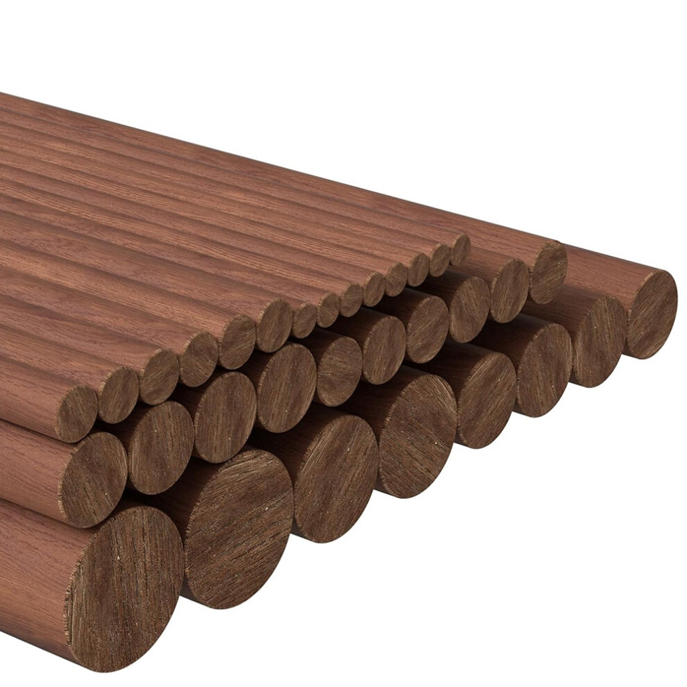 32Pcs 7 Size Walnut Wooden Dowel Rods Long Wooden Dowel Rods Sticks 4851529676520