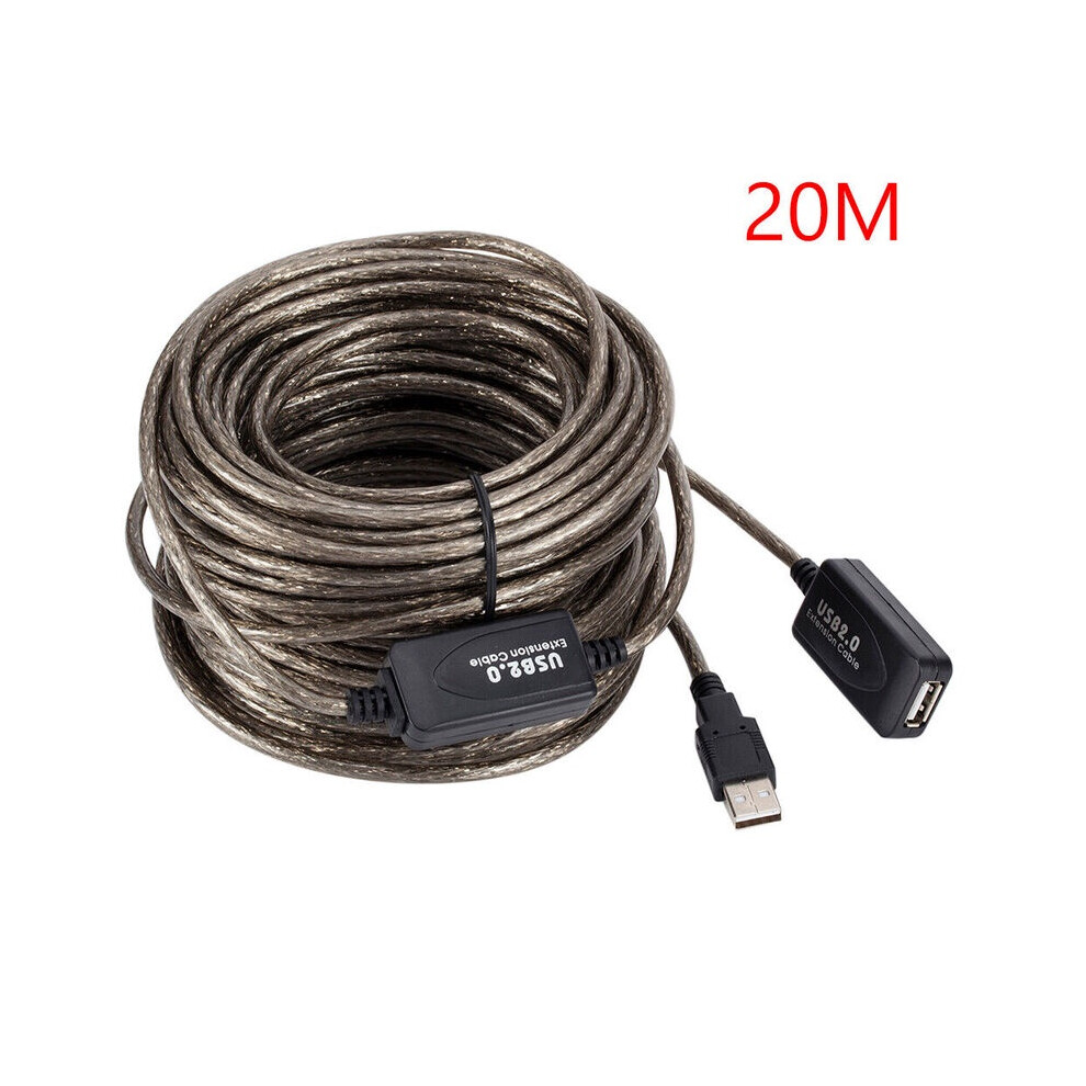 (20m) Usb 20 5101520m Extension Cable Male To Female Active Cord Extender Repeater