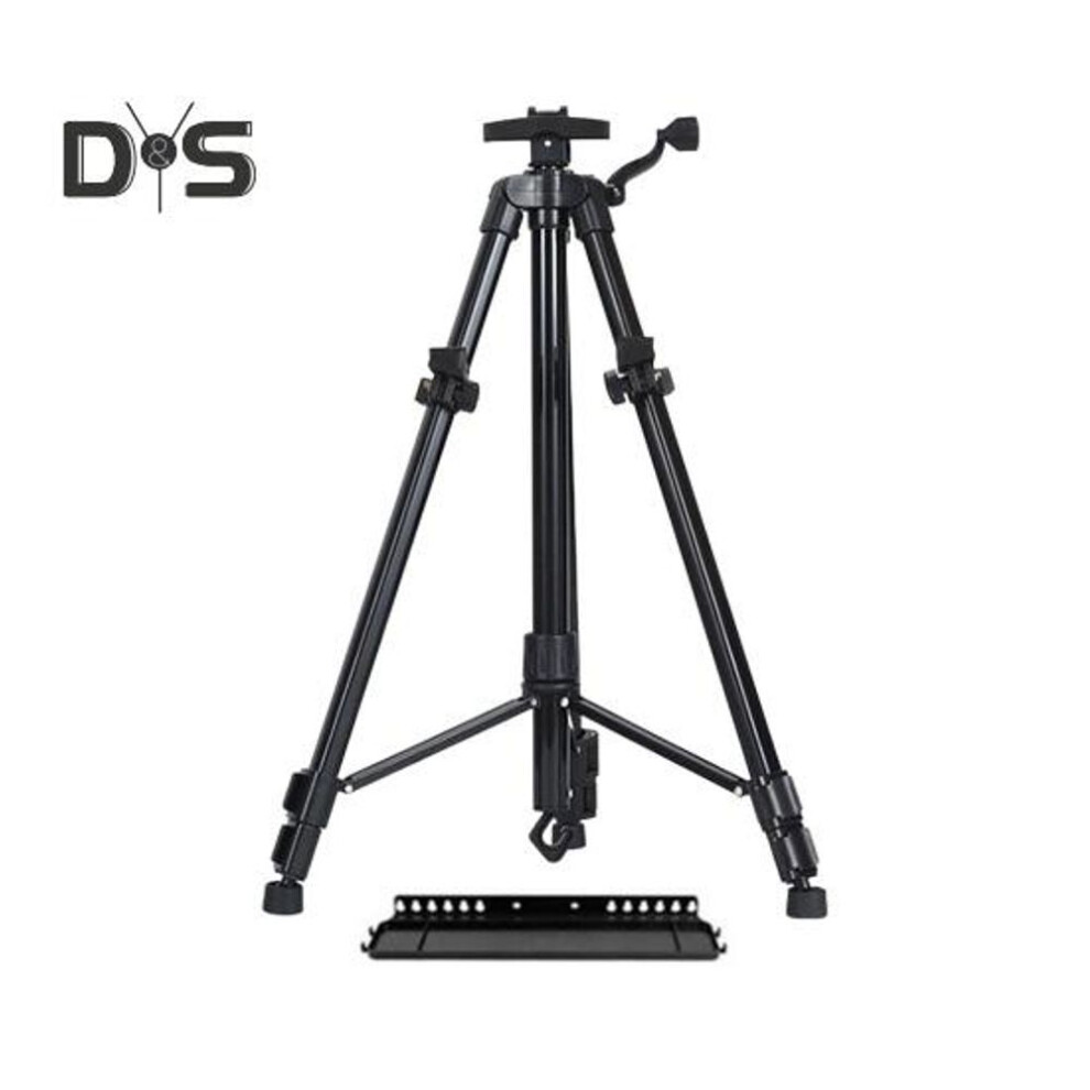 (as the picture, B) Painting Triangle Easel Hand-cranked Model Adjustable Height Adjustable Lifting Rod Easel Art Display Stand