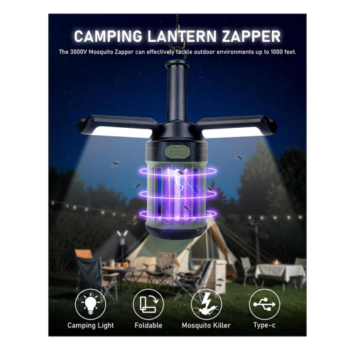 Electric Bug Zapper Indoor Outdoor, USB Rechargeable 1