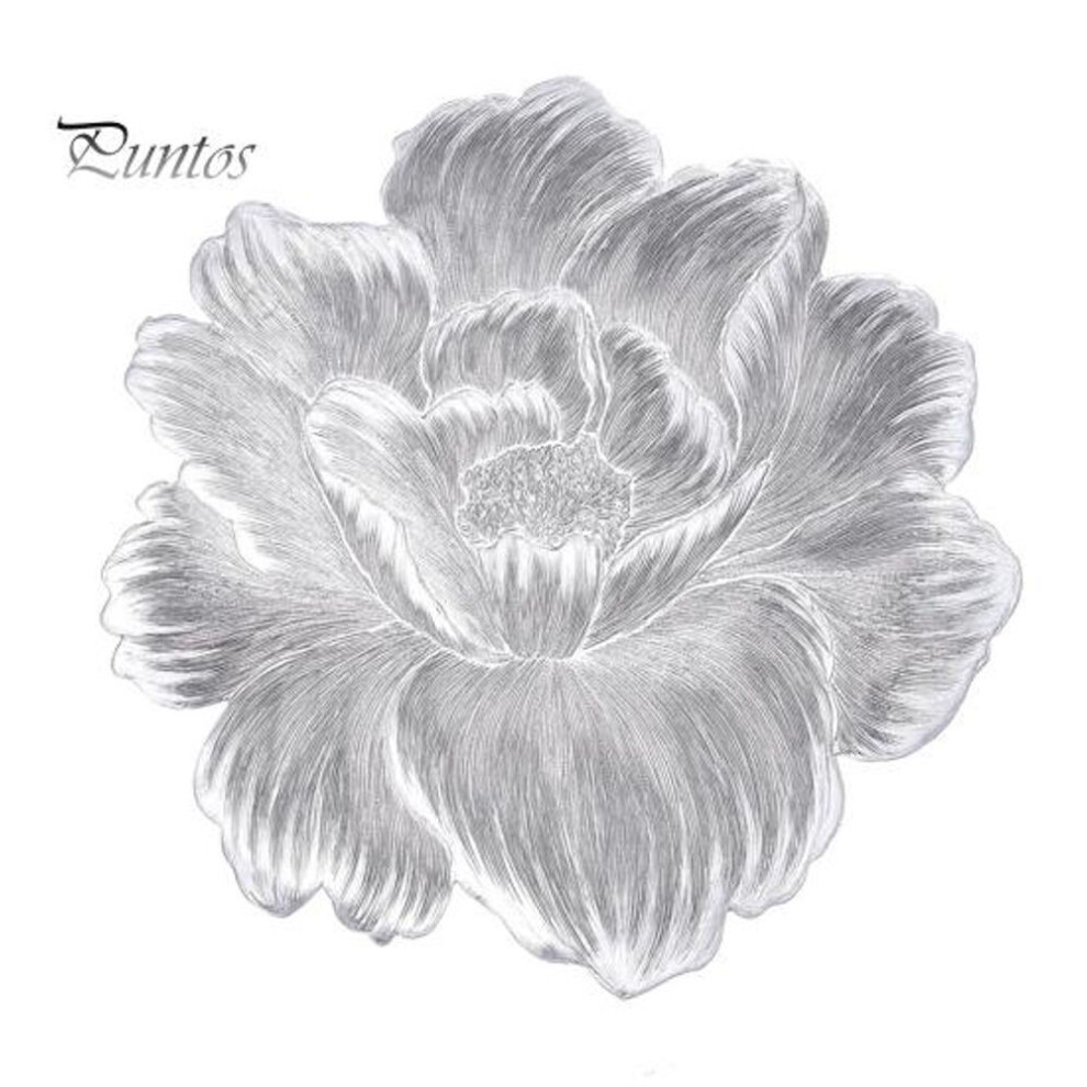(silver) Floral Placemat Table Mat Pvc High Temperature Resistant Non-slip Coaster Placemat For Dining Table Wear-resistant Table Protection Mat