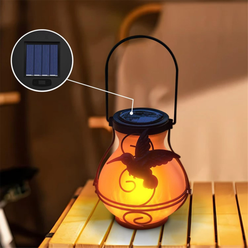 2 Pack Replacement Solar Light Tops with Flickering Flame 2