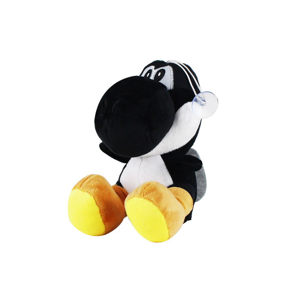 (Black) 18cm Mario Super Bros Plush Yoshi Joeut Stuffed Animal Doll Soft Pendant Gift