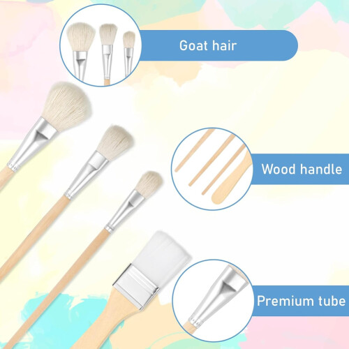 15pcs Ceramic Brushes for Glazing Ceramic Brush Set 2