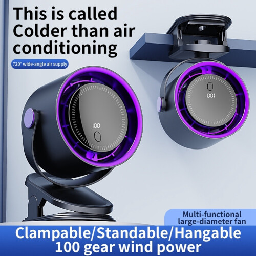 3in1 Circulating Fan with Clip 100 Speed Adjustable Mini Table Fan A 2