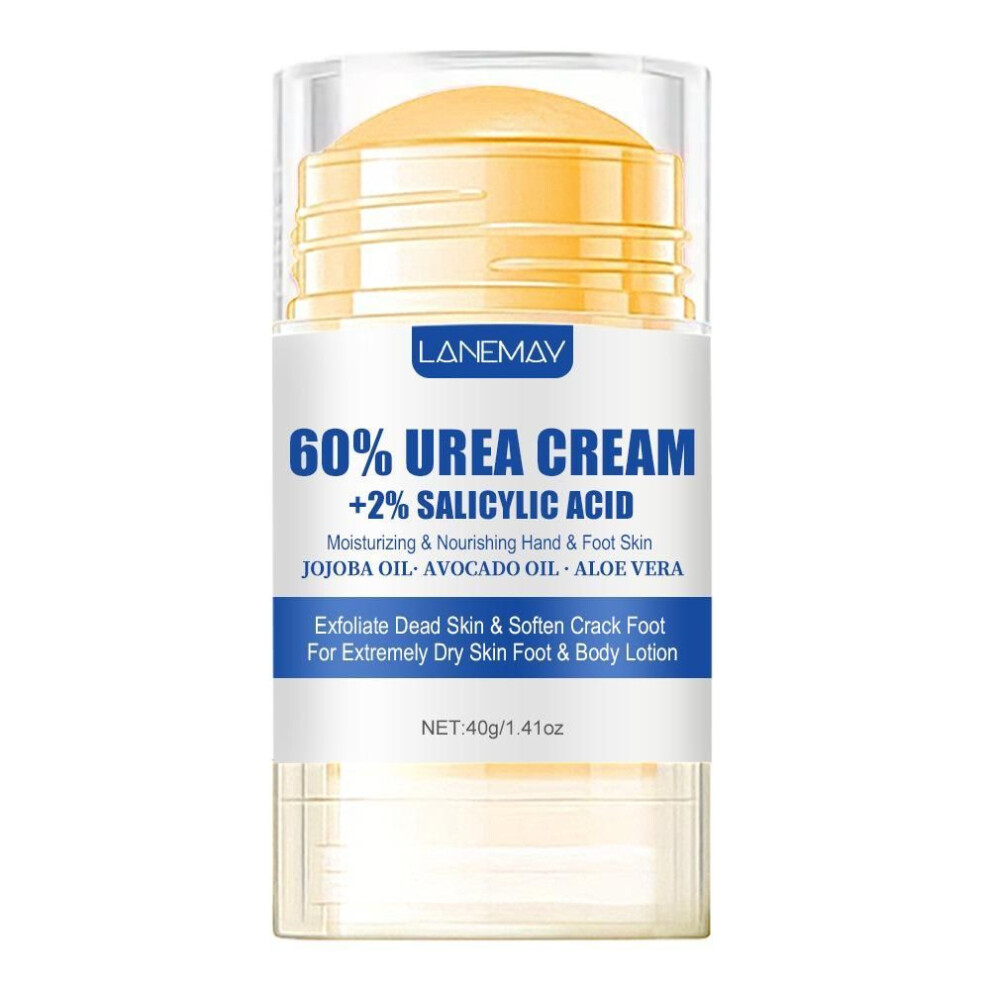 40g Ultra-hydrating 60% Urea Foot Cream Aloe Vera For Softening Dry Cracked Feet - Gentle Exfoliation Daily Foot Care Solution