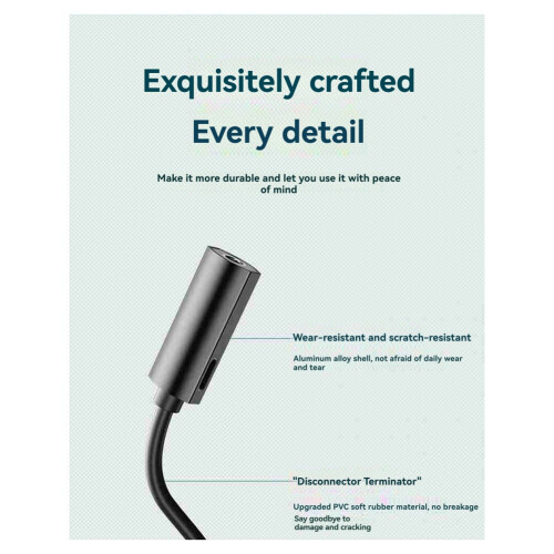 Audio Adapter & Charger for Mobile Phone Adapter Black 1
