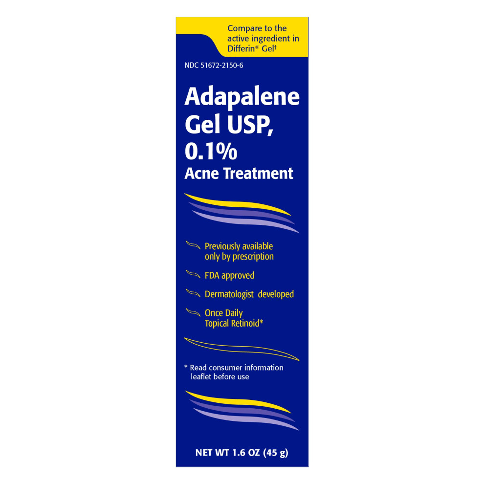 Taro Adapalene 0.1% Acne Treatment Gel - Paraben Free (1.6Oz)