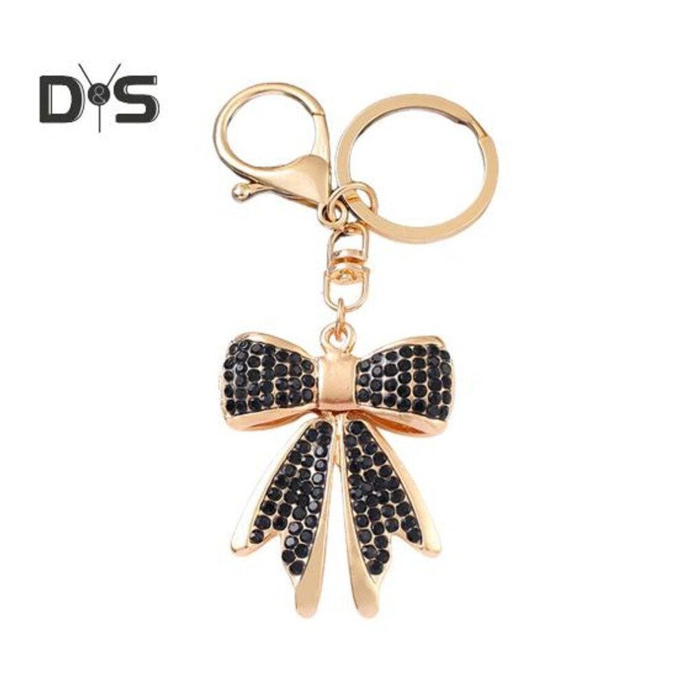(Other) Women Rhinestone Bow Keychain Sparkling Bow Bag Charm Faux Crystal Key Chain Car Pendant Valentine Gift
