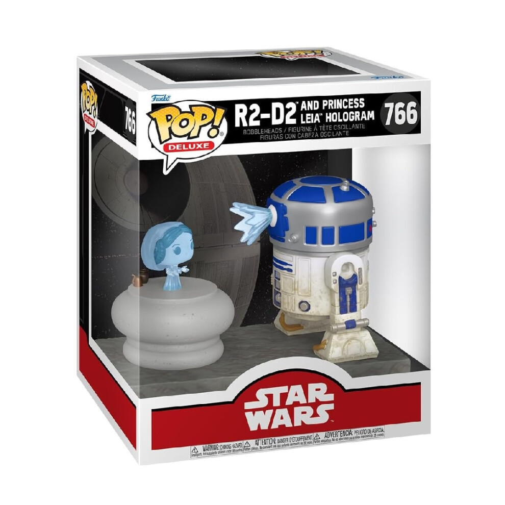 Funko Pop Deluxe Star Wars R2-D2 And Princess Leia Hologram Figure 766