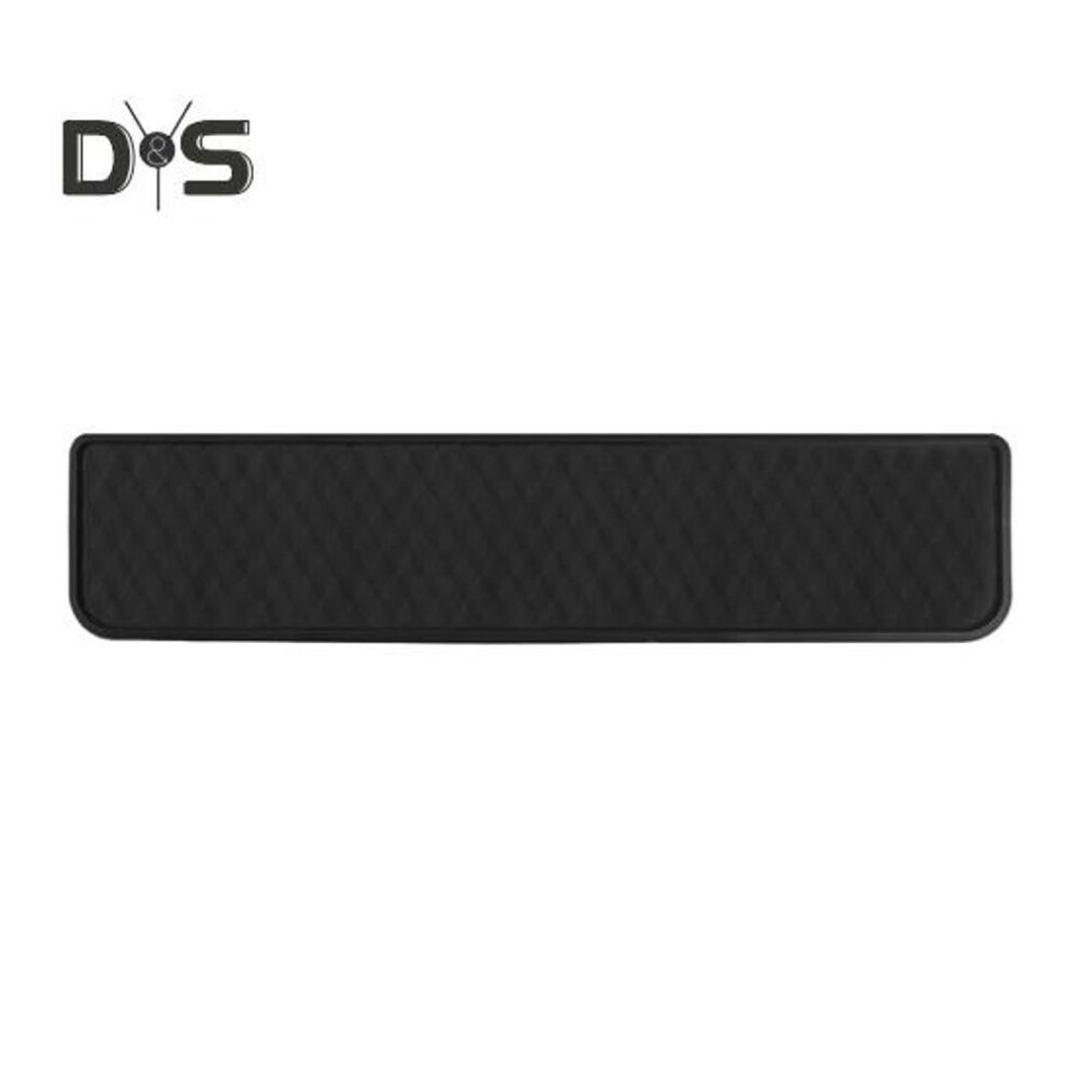 (black) Silicone Refrigerator Spill Mat & Drip Catcher Tray Anti-slip Waterproof Floor Protector For Fridge Washing Machine Wine Cabinet & Dryer