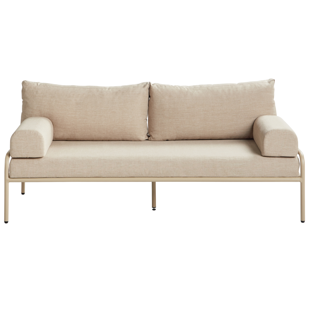 Garden Sofa 2 Seater SOLOFRA Metal Beige
