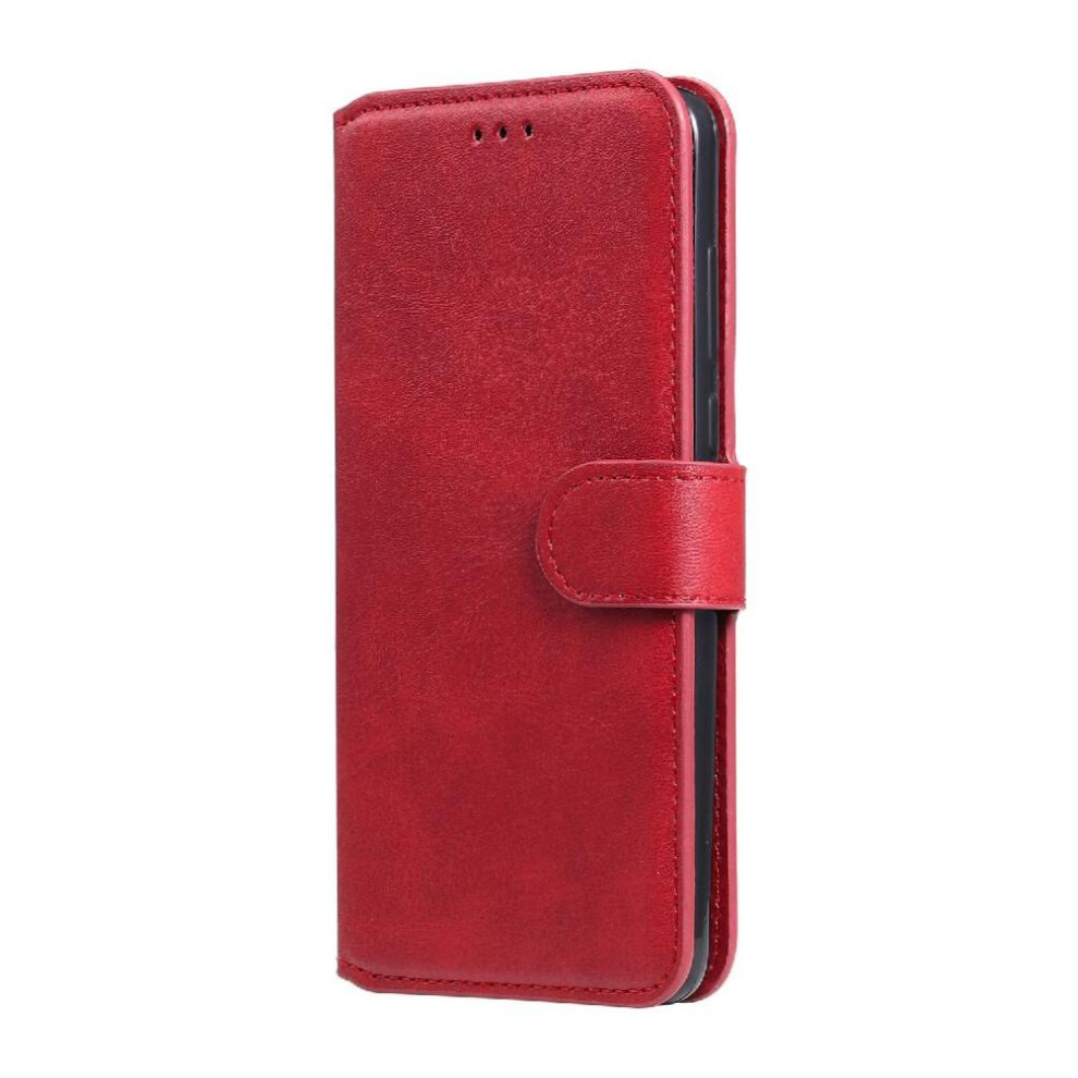(Red) Flip Case For Oppo Find X5 Card Slots Precise Cutouts Flip Cover Magnetic Closure Red 764563515134