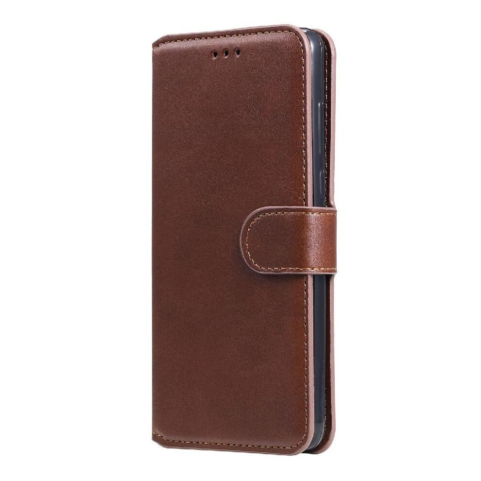 (Brown) Flip Case For Oppo Find X5 Lite Card Slots Flip Cover Precise Cutouts Magnetic Closure Brown 764563515165