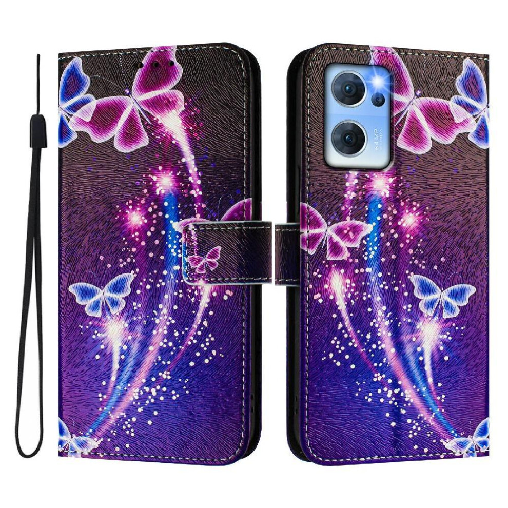 (C1 ) Case For Oppo Find X5 Lite Wallet Pattern Flip Cover Pu Leather With Credit Slot 764563515912