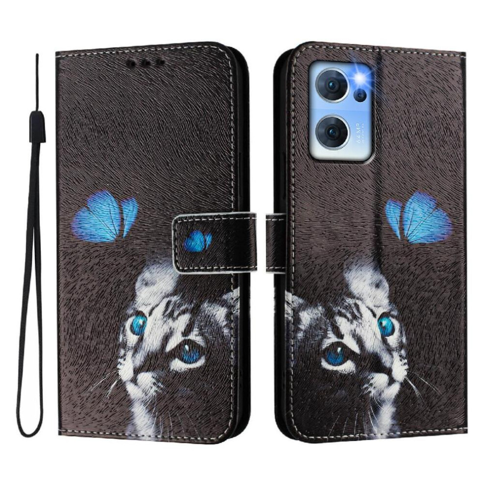(Ohter) Case For Oppo Find X5 Lite Wallet Cover With Credit Slot Card Holder Pattern Flip Pu Leather 764563516445