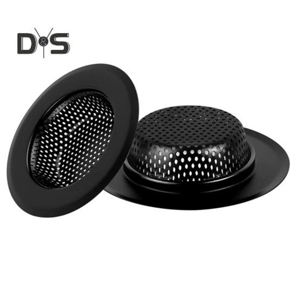 2Pcs Sink Drain Strainer Food Catcher Smooth Edge Simple Installation Quick Drainage Universal Sink Garbage Filter Kitchen Supplies