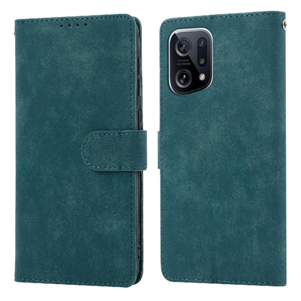(Green) Flip Case For Oppo Find X5 Pro Wallet Flip Shockproof Premium Green 764563516629