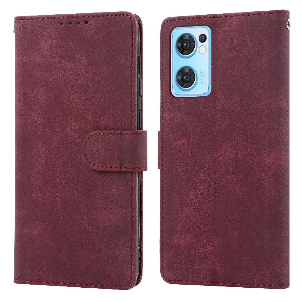 (Red) Flip Case For Oppo Find X5 Lite Flip Wallet Shockproof Premium Red 764563516674