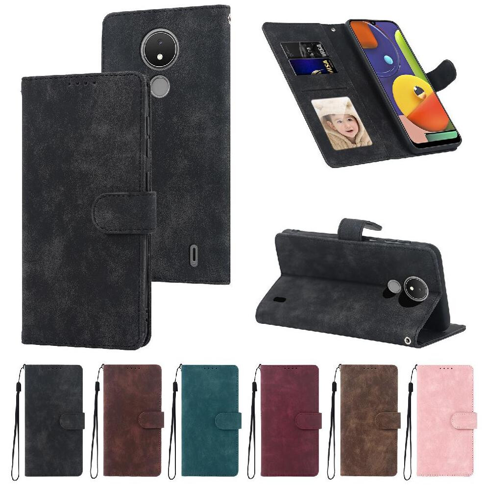 (Black) Flip Case For Nokia C21 Wallet Flip Premium Shockproof Black 764563516711